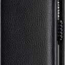 VULKIT Card Holder Wallet with Coin Pocket Magnetic Closure Pop Up Cards With ID Window Leather Wallet for Cash & Credit Cards | with Coin Pocket, Magnetic Closure, Pop Up Cards, With ID Window (Grain Black)