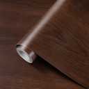 Wood Grain Contact Paper Self Adhesive 23.2'' x 118'' - Peel and Stick Wallpaper for Countertop Kitchen Cabinet - Counter Top Waterproof Walnut Wooden Vinly Wrap for Cabinets and Countertops