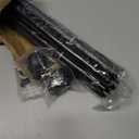 2 Pack Black Curtain Rods for windows 32 to 62 inch, 5/8 inch Splicing Heavy Duty Metal Curtain Rod Set with Brackets