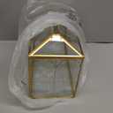 HighFree Glass Wedding Card Box with Lock, Gold Clear Card Box, Decorative Gift Card Box for Baby Shower, Birthday Party, Bridal Shower (Clear, Large)