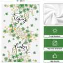 Artoid Mode Flower Clover Shamrock St.Patrick's Day Kitchen Dish Towels, 18x26 Inch Farmhouse Holiday Spring Decoration Cleaning Set of 2
