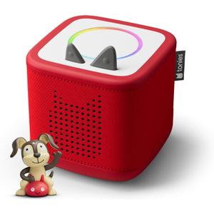 Toniebox 2 Audio Player Starter Set for Kids 1+ with Playtime Puppy - Sunset Red