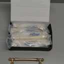 Asidrama 10 Pack 5 Inch(128mm) Brushed Brass Kitchen Cabinet Handles, Gold Cabinet Pulls Kitchen Cabinet Hardware for Cupboard Drawer Pulls (5" Hole Center)