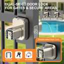 Richelock IU52 Double-Sided Keypad Door Lock, All-Weather, Fully Waterproof Keyless Entry with Dual-Sided Programmable Codes, Same Key Both Sides for Outdoor, Indoor, Gate & Fence
