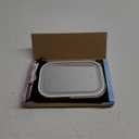 Travel Makeup Mirror with Lights, Portable Small Beauty LED Vanity Mirror with Lights, 1200mAh Battery, Dimmable Touch Screen, Tabletop Folding Compact Mirror,Women Gift (8"L x 6"W, White)