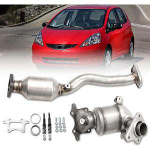 Front & Rear Catalytic Converter for 2009-2013 Honda Fit 1.5L, High Performance Exhaust Manifold (EPA Compliant)