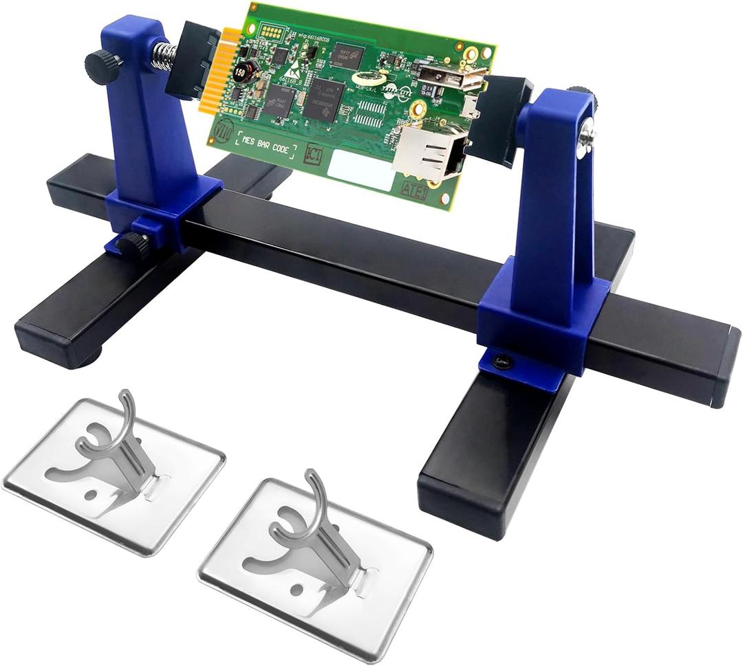 Adjustable Soldering Clamp, PCB Holder Frame and Clamping Kit for Circuit Board Soldering Motherboard Soldering Repair Tool 360 Degree Rotation
