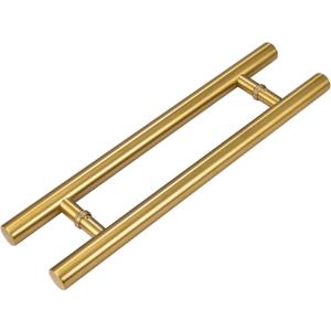 24-inch/304 Stainless Steel Sliding Barn Door Handle, H-Shaped Commercial Push-Pull Glass Long Door Handle Double-SidedModern Shower Door Handle,Gold (Gold, 24inch/60cm)