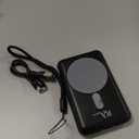 Magnetic Charger, Portable Solar Phone Charger, Fast Charging Power Bank (10000 mAh, Black)