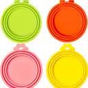 4 Pack Can Covers, Silicone Can Lids for Dog and Cat Food, Universal Can Cover Fits Most Standard Size
