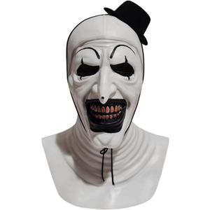 Art The Clown Mask Terrifier Full Head Latex Scary Killer Clown Mask Halloween Cosplay Costume For Adults