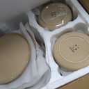 vancasso PLAYA Ceramic Plates and Bowls Sets, 18 Pieces Brown Dinnerware Sets for Kitchen, Reactive Glaze Dishes Set for 6, Dishwasher and Microwave Safe