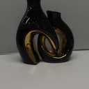 Hollow Ceramic Vase Set of 2,Nordic Modern Boho Decorative Ceramic Aesthetic Flower Vase for Home Decor,Minimalist Centerpiece Table Decorations,Wedding,Living Room,Bookshelf,Entryway (Black)