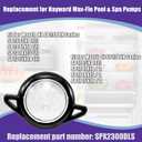 SPX2300DLS Strainer Cover Kit Replacement for Hayward Max-Flo Pool & Spa Pump, Includes Clear Pump Lid, Lock Ring & O-Ring, Durable Leak-Resistant Design