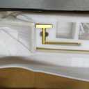 Brushed Gold Bathroom Towel Bar Sets Premium Stainless Steel 4-Piece Bathroom Hardware Set Wall Mounted Square Bathroom Accessories Kit