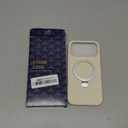 ZHK Liquid Silicone Designed for iPhone 12 Pro Max Case with Magnet Stand, [Precise Camera Lens Protection][Mil-Grade Drop Shockproof][Soft Anti-Scratch Microfiber Lining] Slim Fit Cover, Beige