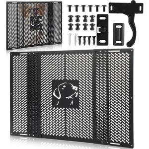 20 "High Aluminum RV Entry Screen Door Protector Grille Adjustable 22"- 31. 5" for Dogs,with Latch Handle Kit (Right Hand), Alloy RV Screen Door for Motorhome(Dog)