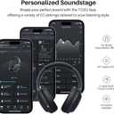 TOZO HT3 Hybrid Noise Cancelling Headphones, 90H Battery Life Wireless Over Ear Bluetooth 6.0 Foldable Headset, AI Voice Assistant with 5 Mics, Connect 2 Devices and Hi-Res Sound, 32 EQ Audio Presets (Titanium Black)