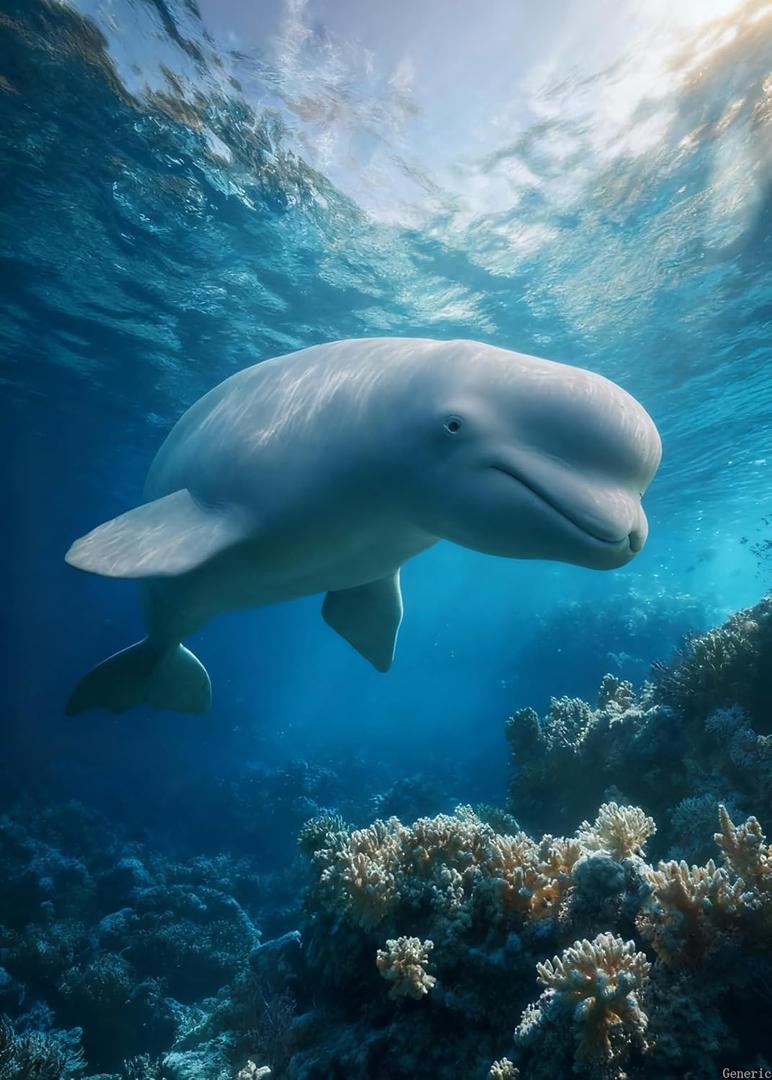 1000 Piece Puzzle for Adults Beluga Whale Ocean Depths A Challenging and Peaceful Jigsaw Game for Marine Life Admirers Fun Wall Art and Family Night Gift Idea 20x28in