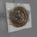 SIKOO Vintage Picture Frames 3x3 Small Antique Round Picture Frame Tabletop and Wall Mount Vintage Mini Wall Decor Bronze Gold