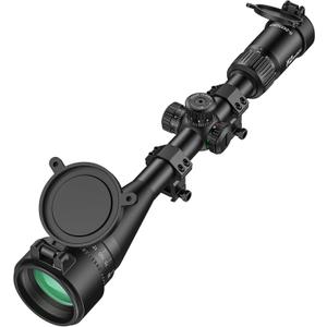 EZshoot 6-24x50 Rifle Scope with Red Green Illuminated Reticle, Zero Reset and Locking Turrets, Adjustable Objective, 1 Inch Tube Long Range Scope with 20mm Scope Rings, Second Focal Plane Riflescopes