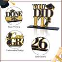 4 Pieces 2026 Graduation Party Decorations Wooden Class of 2026 Table Toppers,Photo Booth Props,Party Favor Supplies for High School/College Graduation (Black Gold)