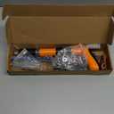 Concrete Nail Gun Kit with 50 PCS Steel Nails, 5 Gear Adjustable Mini Manual Steel Nail Gun for Concrete, Wall Fastening Rivet Tool Wall Nail Shooting Machine for Cement Wall Household Decor (Blue) (Blu02)