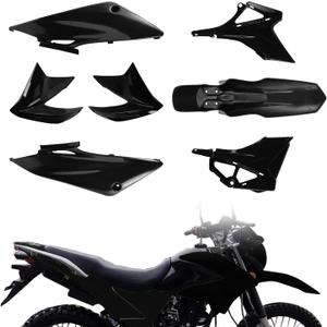 Plastics Kit for Hawk 250,Fairing Body Work Fender Sets with Fuel Tank Guard for Hawk250 - Black