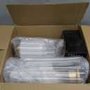 5"&4" Metal Candle Holder with Handmade Glass Dome in Brass & 2 Timer Candles, Set of 2 Versatile Hurricane Glass Candle Holders for Pillar Candles & Plants