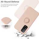 Compatible with Xiaomi Mi 10T Pro Case with Ring Kickstand Green,for Xiaomi Mi 10T Pro Phone Case Silicone Liquid with Soft Microfiber Lining Slim Shockproof Protective Cover (Pink)