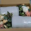 2 Pack Set Fake Flowers with Vase, Faux Flowers in Vase for Home Decor, Silk Pink Dahlia Artificial Flowers with Vase for Coffee Table Decor, Living Room Bathroom Plant Dcor