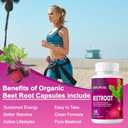 2 x Beet Root Capsules, Organic Beet Root Capsules, 100% Pure Beetroot Powder Supplement for Natural Energy, Non-GMO for Athletic Performance Digestive & Endurance, 60 Capsules, Best By: 06/2027