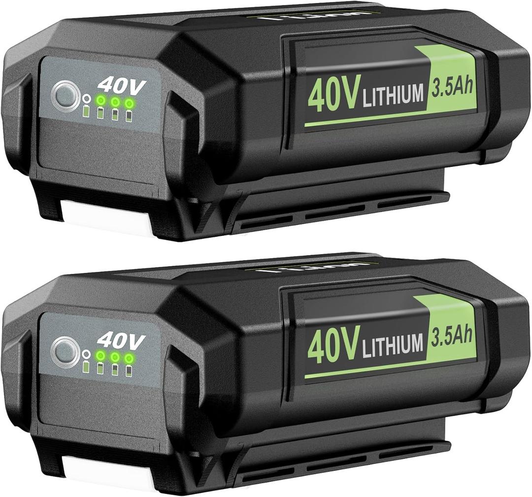 Replacement for Ryobi 40V Battery 3.5Ah Compatible with Ryobi 40V Lithium Battery OP40602 OP40601 OP4060A1 OP4026A OP4075A OP4050A OP40201 OP4040 OP40404 OP401 with LED Indicator