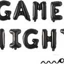 Game Night Balloon Banner,Party Backdrop Photography for Game On Birthday Party Decor Sleepover Slumber Prom Gaming Party Cake Table Decor,Black, 16 inches