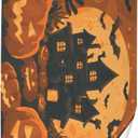 Halloween Pumpkin Castle Hand Towels for Bathroom Bath Towel Absorbent Face Towel Quick Dry Washcloths Cotton Kitchen Dish Towels Soft for Facial Gym Spa Fingertip Shower, 16"x28"