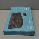 Wireless Keyboard and Mouse Combo, 2.4G Full Size Wave Keys Ergonomic Keyboard with Wrist Rest and 3-Level DPI Adjustable Wireless Ergonomic Mouse for Windows, Mac OS Desktop/Laptop/PC(Black)