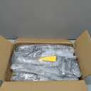 AMAGABELI Garden & Home 5 Pcs Fireplace Tools Set 31 Inch Indoor Black Handle Wrought Iron Large Fire Tool Accessories Set Holder Outdoor Fireset Modern Fire Pit Stand with Poker Brush Shovel Tong (Pyramid Base Black)