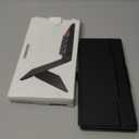 Doohoeek Universal Bluetooth Keyboard for Samsung Galaxy Z Fold, iPad mini 7 2024 & Phones, Dual Bluetooth Mini Keyboard with Any-Angle Kickstand & Leather Cover for Android, Windows and iOS (Black)