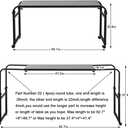 TigerDad Overbed Table with Wheels, Rolling Desk for King Queen Full Bed Heavy Duty, 55"-83" Adjustable Length & Height Hospital Nursing Table, Mobile Cross Bed Laptop Stand for Home Work, Black