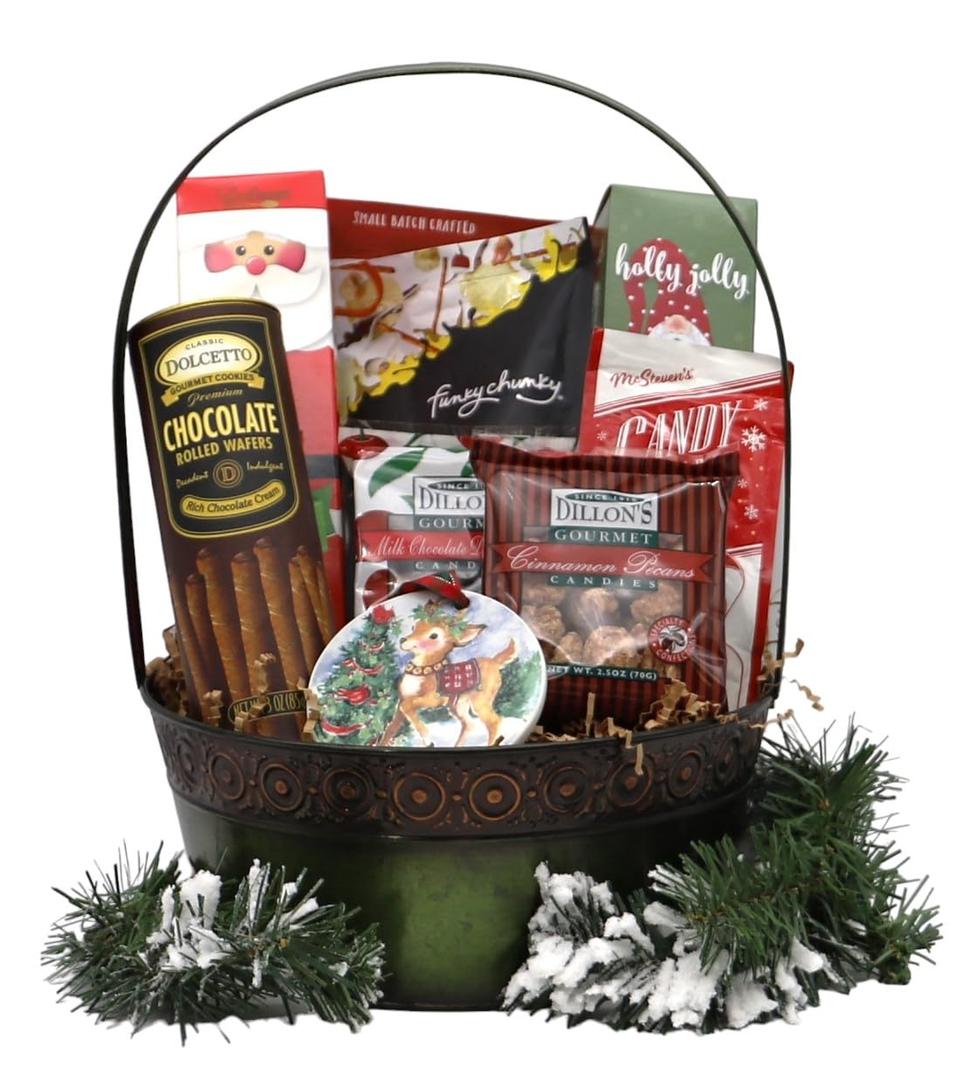 Gift Basket Village: A Family Christmas Delight - Pretzels, Cocoa, Candied Nuts, Cookies & More