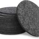 12 Pcs Felt Drink Coasters, 4 Inch Round Absorbent Felt Coasters for Drinks, Thickened Absorbent Coaster for Home Decor Coffee Tabletop Protection, Grey 