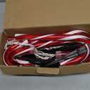 VCOKEN 10'' Christmas Candy Cane Pathway Markers Lights - Set of 10 Christmas Stakes Lights Outdoor Pathway Decorations, Connectable & Light Up Xmas Holiday Party Yard Art Indoor Outdoor Ornament (Red)