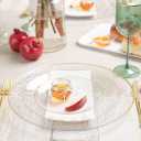 Organic Hammered Clear Gold Rim Combo 7"+10" Case of 128 (4 packs x 32)