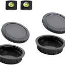 Front Body Cap and Rear Lens Cap Cover for Canon EOS EF/EF-S Lens for Rebel T7 T6 T5 T8i T7i T6i SL3 SL2 T6S,5D Mark IV/III/II, 6D Mark II/I, EOS 90D/80D 77D 70D, 7D Mark II, 1D X Mark II