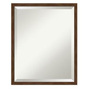 Art Carlisle Brown Narrow Frame 18-in W x 24-in H Rectangle Carlisle Brown Narrow Framed Wall Mirror