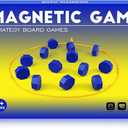 Magnetic Chess Game with Full-Size Stones, Magnet Game with String, for Family & Party & Travel & Camping, Puzzle Strategy Games, 2 Player Games for Kids & Adults