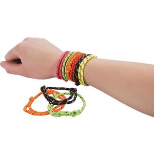 Fun Express Bulk Friendship Bracelets - 72 adjustable nylon bracelets in a variety of colors - Party Favors and Giveaways