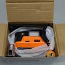 Portable Air Pump for Car Tires, 150 PSI Tire Inflator Cordless with LED Light, Auto Shut-off Air Compressor Bike Tire Pumps with Pressure Gauge for Car Bicycle Motorcycle Ball, Gifts for Men & Women (Black&orange)