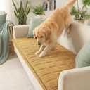 Couch Cover for Sofa and Dogs, Washable Waterproof Sofa Cover, Pet Couch Protector with Non Slip for 3 Cushion Couch Pet Friendly Furniture Cover(Brown,27.6" x 71"/70 x 180cm)