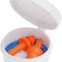 Flents Corded Ear Plugs with 1 Reusable Case, 25 Pair for Sleeping, Snoring, Loud Noise, Traveling, Concerts, Construction, & Studying, Noise Reduction and Comfort, Contour to Ears, Orange, NRR 26